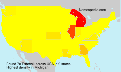 Surname Esbrook in USA