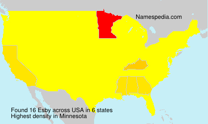 Surname Esby in USA