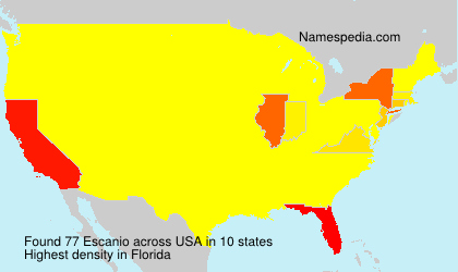 Surname Escanio in USA Surname Escanio in USA