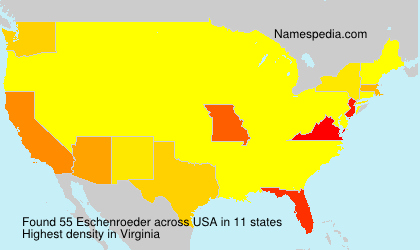 Surname Eschenroeder in USA Surname Eschenroeder in USA