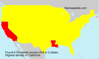 Surname Escobidal in USA Surname Escobidal in USA