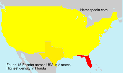 Surname Escofet in USA