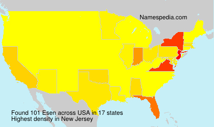 Surname Esen in USA Surname Esen in USA
