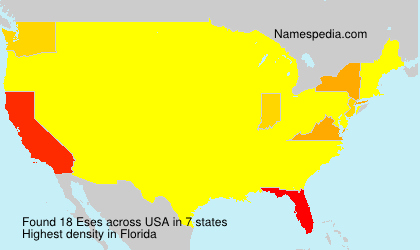Surname Eses in USA Surname Eses in USA