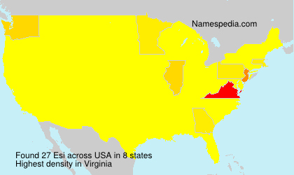 Surname Esi in USA