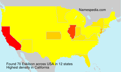 Surname Eskilson in USA Surname Eskilson in USA