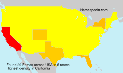Surname Esmas in USA Surname Esmas in USA
