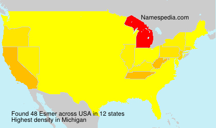 Surname Esmer in USA Surname Esmer in USA