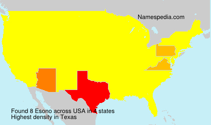 Surname Esono in USA Surname Esono in USA