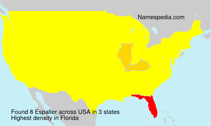 Surname Espalter in USA Surname Espalter in USA