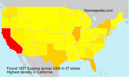 Surname Espana in USA Surname Espana in USA