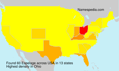 Surname Espelage in USA Surname Espelage in USA