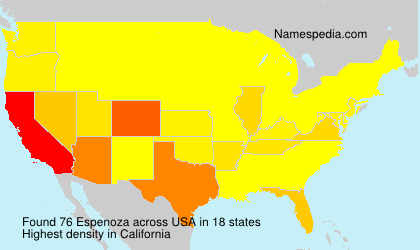 Surname Espenoza in USA Surname Espenoza in USA