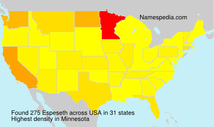 Surname Espeseth in USA Surname Espeseth in USA