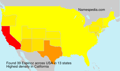 Surname Espinoz in USA Surname Espinoz in USA