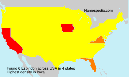 Surname Espiridon in USA Surname Espiridon in USA