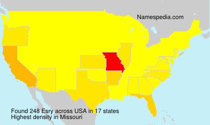 Surname Esry in USA Surname Esry in USA