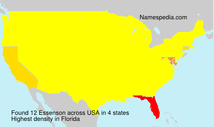 Surname Essenson in USA Surname Essenson in USA