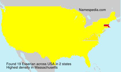 Surname Esserian in USA Surname Esserian in USA