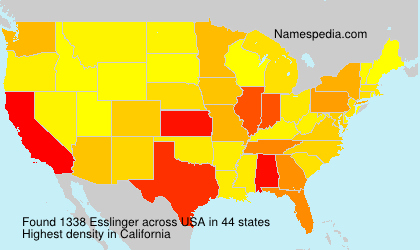 Surname Esslinger in USA Surname Esslinger in USA