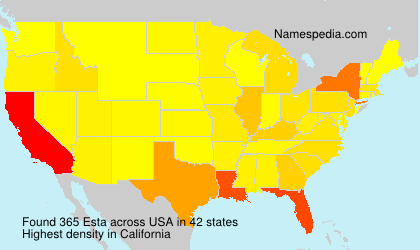 Surname Esta in USA Surname Esta in USA