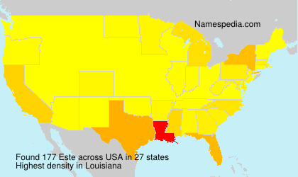 Surname Este in USA Surname Este in USA