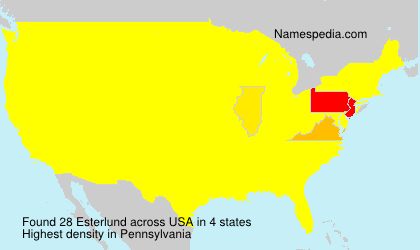 Surname Esterlund in USA Surname Esterlund in USA