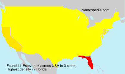 Surname Estevanez in USA Surname Estevanez in USA