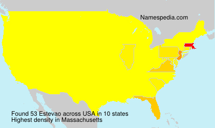 Surname Estevao in USA Surname Estevao in USA