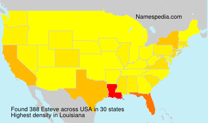 Surname Esteve in USA Surname Esteve in USA