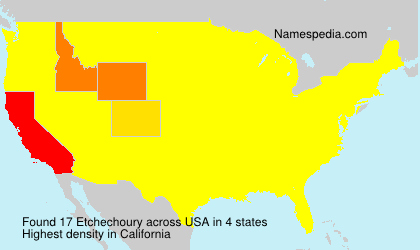 Surname Etchechoury in USA Surname Etchechoury in USA