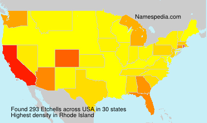 Surname Etchells in USA Surname Etchells in USA