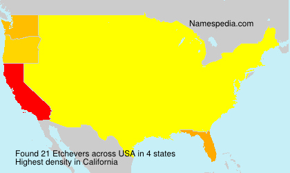 Surname Etchevers in USA Surname Etchevers in USA