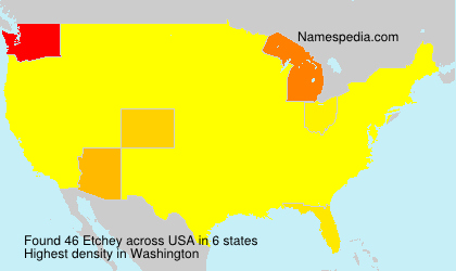 Surname Etchey in USA