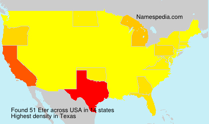Surname Eter in USA Surname Eter in USA