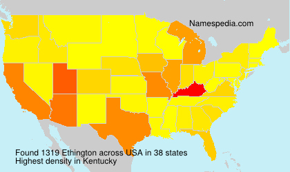 Surname Ethington in USA Surname Ethington in USA