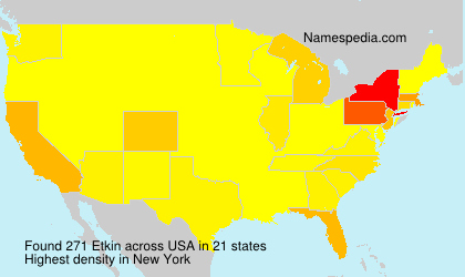 Surname Etkin in USA Surname Etkin in USA