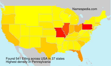 Surname Etling in USA Surname Etling in USA