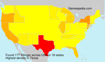 Surname Etlinger in USA Surname Etlinger in USA