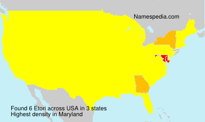 Surname Etori in USA Surname Etori in USA