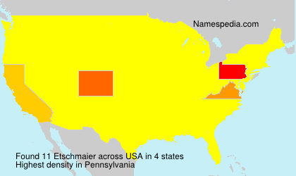 Surname Etschmaier in USA Surname Etschmaier in USA