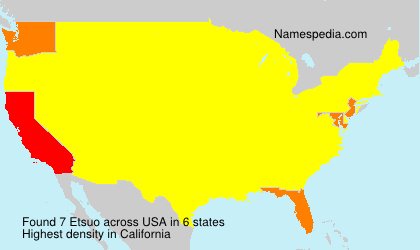 Surname Etsuo in USA Surname Etsuo in USA