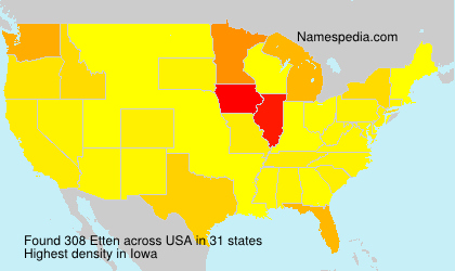 Surname Etten in USA Surname Etten in USA