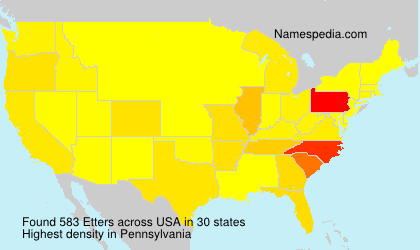 Surname Etters in USA Surname Etters in USA