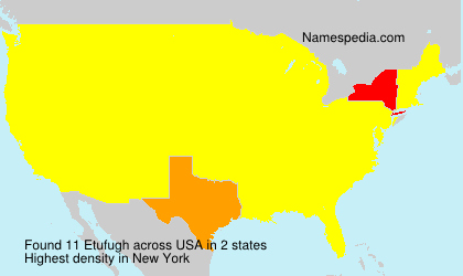Surname Etufugh in USA Surname Etufugh in USA