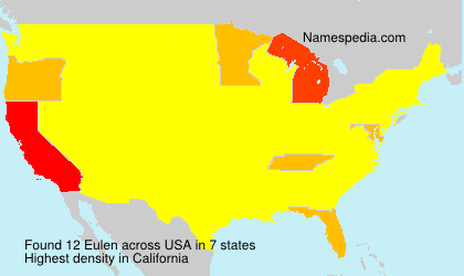 Surname Eulen in USA Surname Eulen in USA