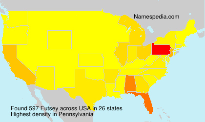 Surname Eutsey in USA Surname Eutsey in USA