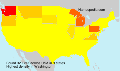 Surname Evalt in USA Surname Evalt in USA