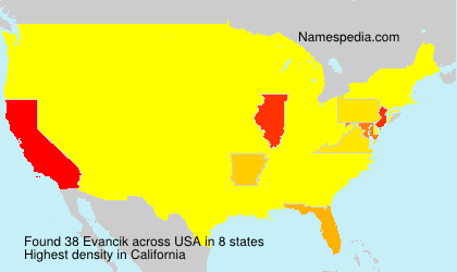 Surname Evancik in USA Surname Evancik in USA