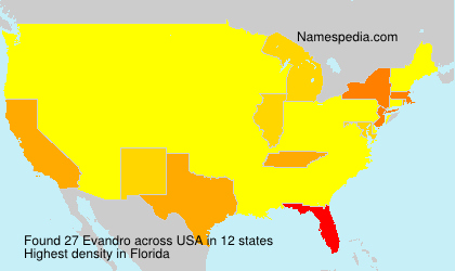 Surname Evandro in USA